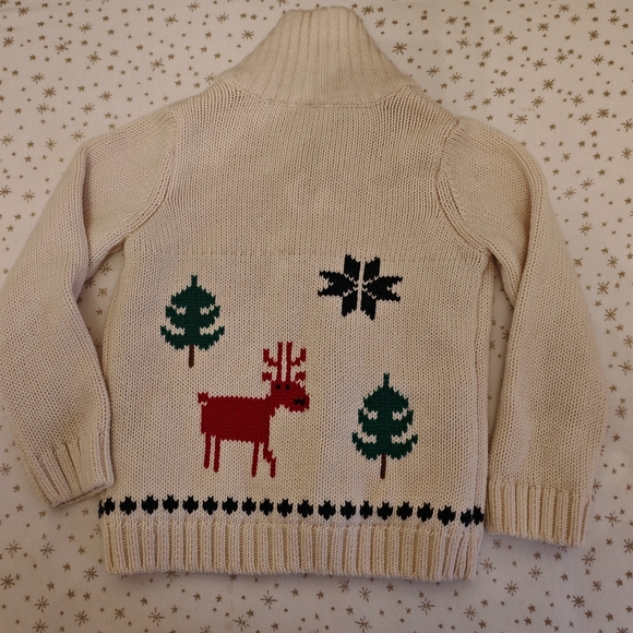 2/40 Hanna Andersson holiday Dear Deer Sweater Jacket In Cotton & Merino - Picture 16 of 16